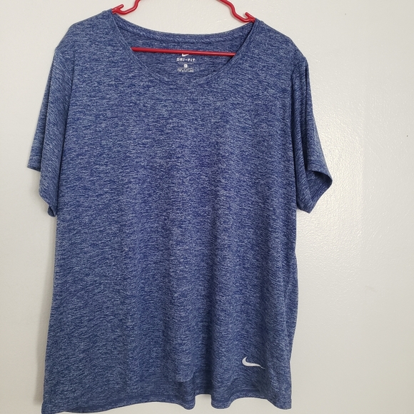 Nike Tops - NEW NIKE dri-fit heathered blue t-shirt